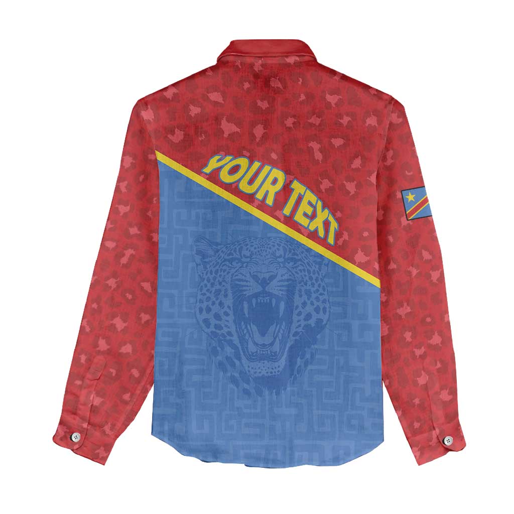 Custom DR Congo Football Women Casual Shirt Go Champions - African Pride