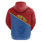 Custom DR Congo Football Zip Hoodie Go Champions - African Pride