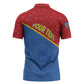 Custom DR Congo Football Zipper Polo Shirt Allez Les Léopards