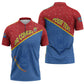 Custom DR Congo Football Zipper Polo Shirt Allez Les Léopards