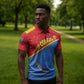 Custom DR Congo Football Zipper Polo Shirt Allez Les Léopards