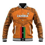 Custom Zambia Football Baseball Jacket Come On Chipolopolo - African Pride