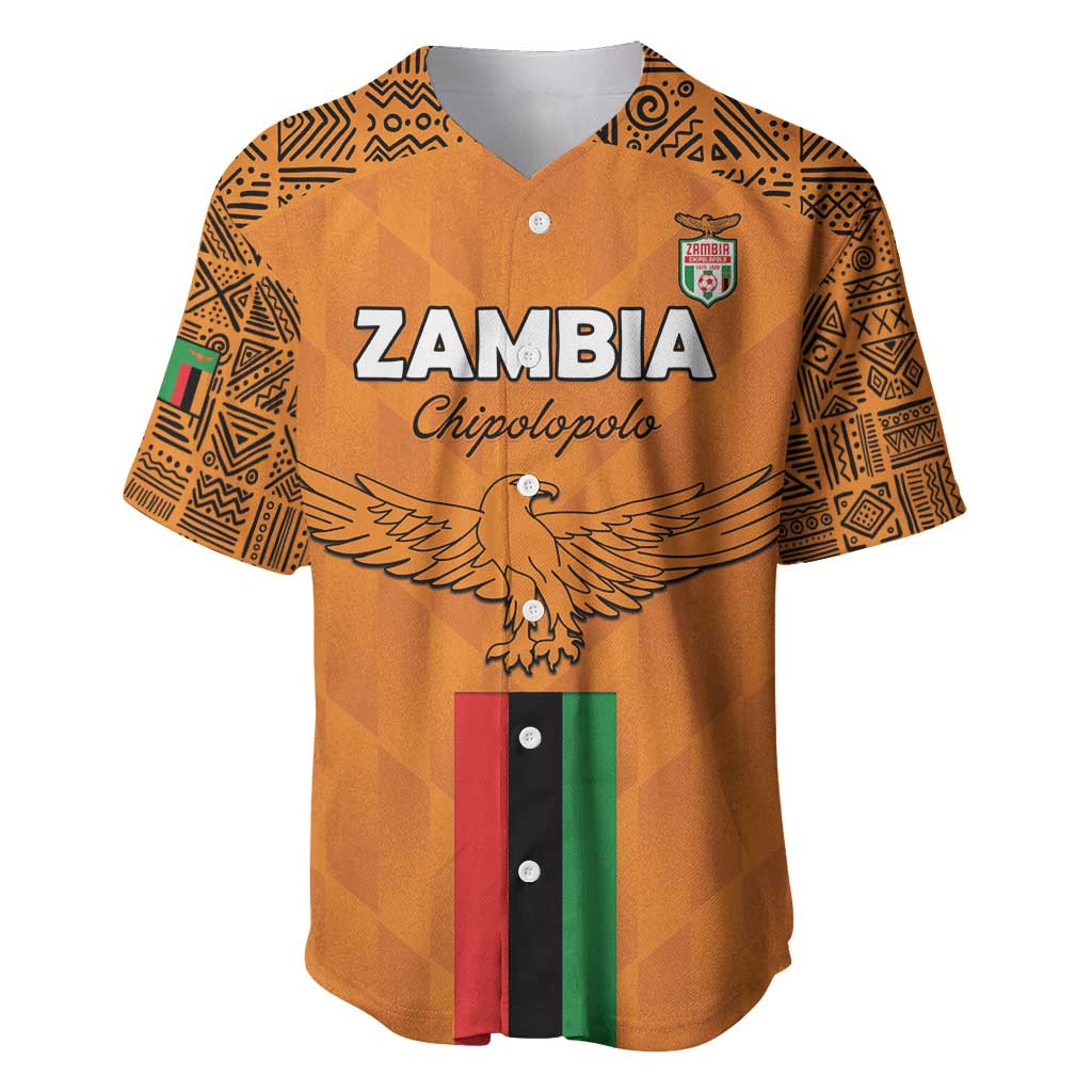 Custom Zambia Football Baseball Jersey Come On Chipolopolo - African Pride