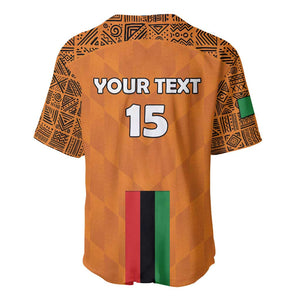 Custom Zambia Football Baseball Jersey Come On Chipolopolo - African Pride