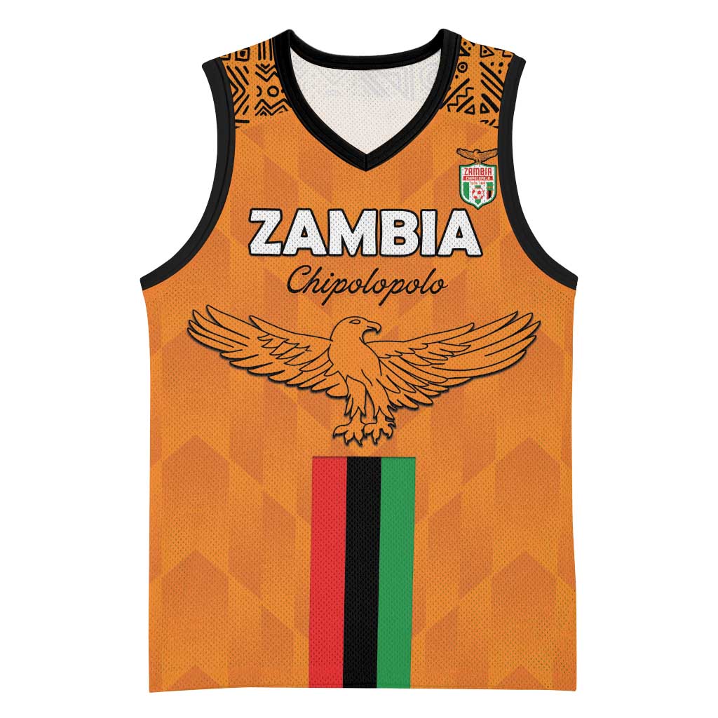 Custom Zambia Football Basketball Jersey Come On Chipolopolo - African Pride