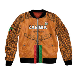 Custom Zambia Football Bomber Jacket Come On Chipolopolo - African Pride