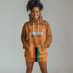 Custom Zambia Football Hoodie Dress Come On Chipolopolo - African Pride