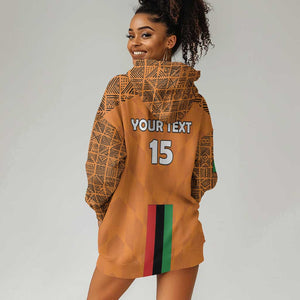 Custom Zambia Football Hoodie Dress Come On Chipolopolo - African Pride