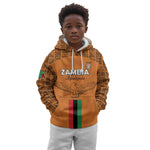 Custom Zambia Football Kid Hoodie Come On Chipolopolo - African Pride