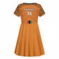 Custom Zambia Football Kid Short Sleeve Dress Come On Chipolopolo - African Pride