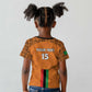 Custom Zambia Football Kid T shirt Come On Chipolopolo - African Pride