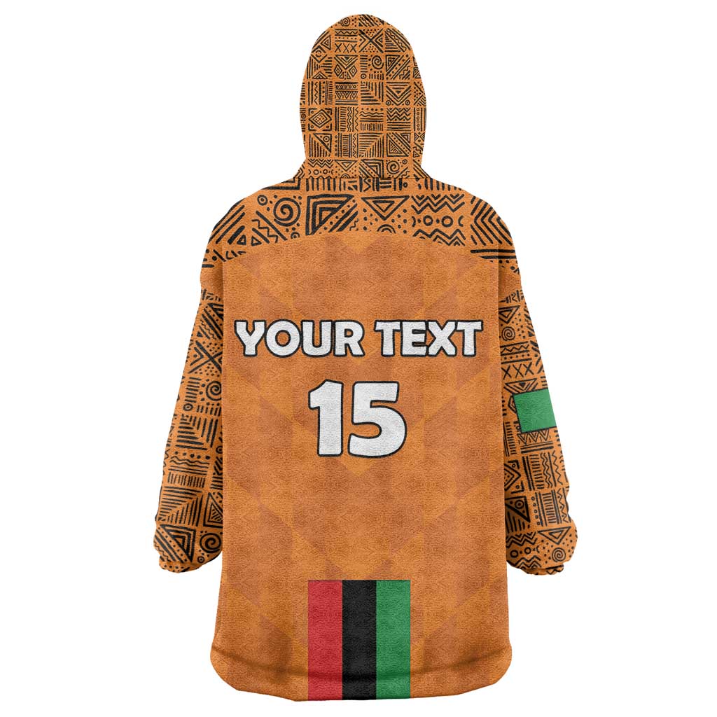 Custom Zambia Football Kid Wearable Blanket Hoodie Come On Chipolopolo - African Pride