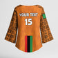 Custom Zambia Football Kimono Sleeve Blouse Go Chipolopolo Go