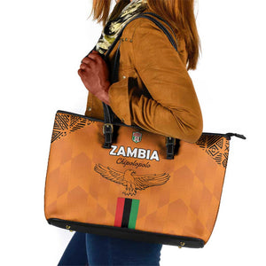 Zambia Football Leather Tote Bag Come On Chipolopolo - African Pride