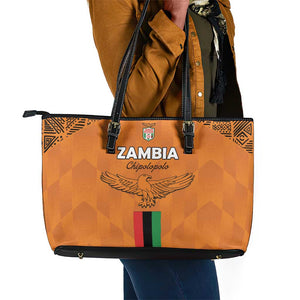 Zambia Football Leather Tote Bag Come On Chipolopolo - African Pride