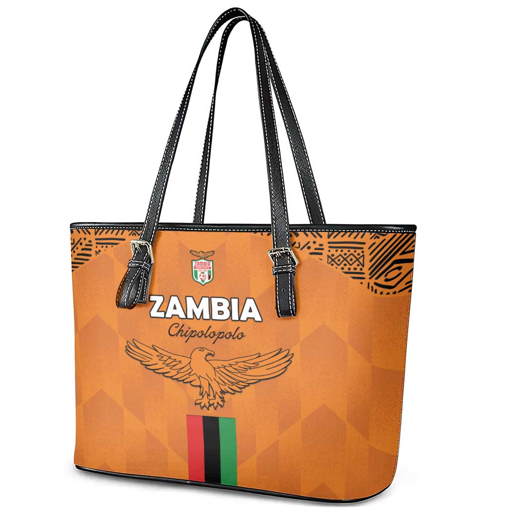 Zambia Football Leather Tote Bag Come On Chipolopolo - African Pride