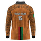 Custom Zambia Football Long Sleeve Polo Shirt Come On Chipolopolo - African Pride