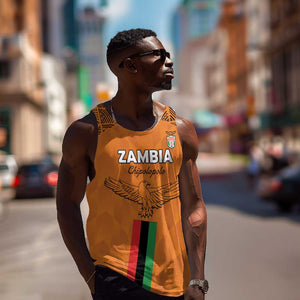 Custom Zambia Football Men Tank Top Come On Chipolopolo - African Pride