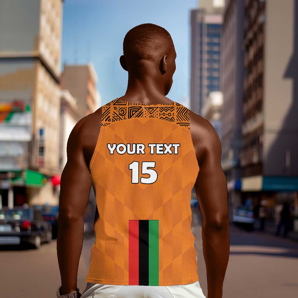 Custom Zambia Football Men Tank Top Come On Chipolopolo - African Pride