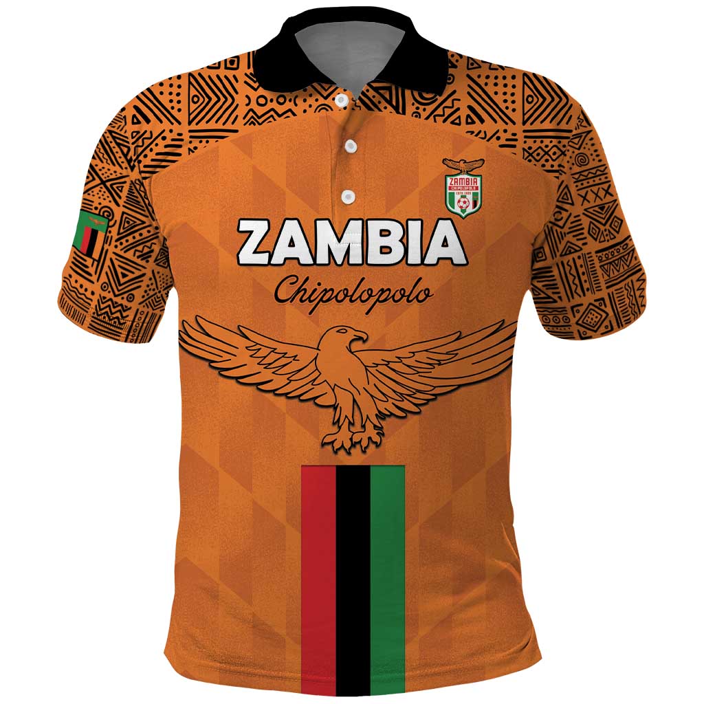 Custom Zambia Football Polo Shirt Come On Chipolopolo - African Pride