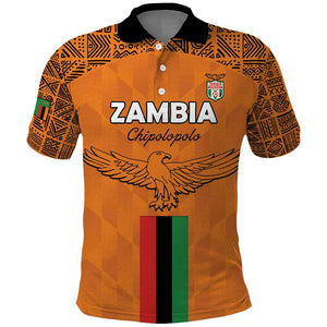 Custom Zambia Football Polo Shirt Come On Chipolopolo - African Pride
