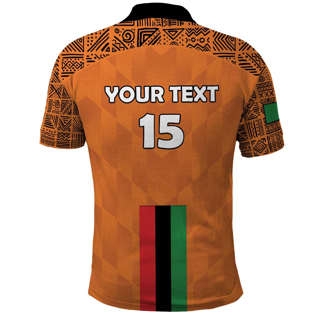 Custom Zambia Football Polo Shirt Come On Chipolopolo - African Pride