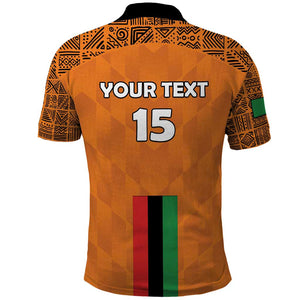 Custom Zambia Football Polo Shirt Come On Chipolopolo - African Pride