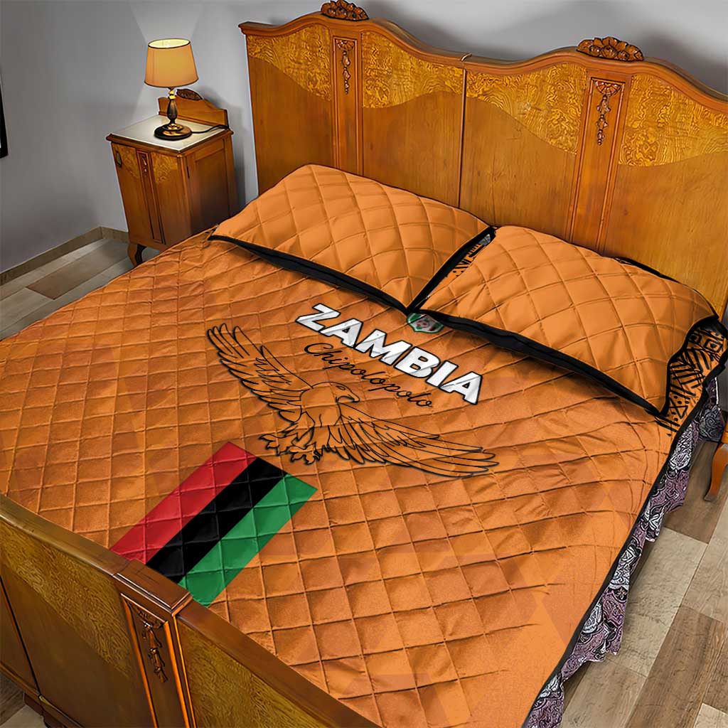 Zambia Football Quilt Bed Set Come On Chipolopolo - African Pride