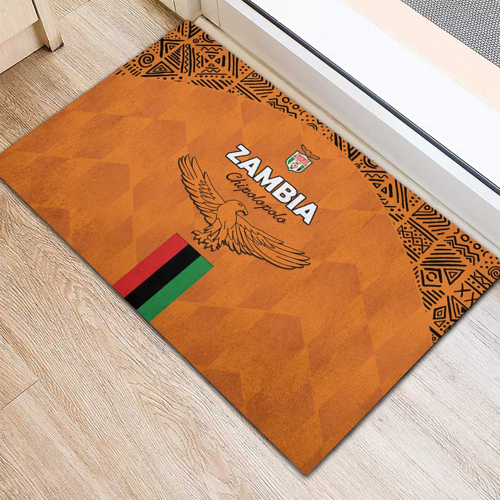 Zambia Football Rubber Doormat Come On Chipolopolo - African Pride