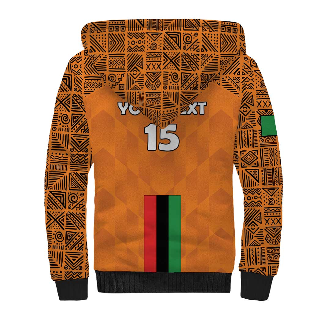 Custom Zambia Football Sherpa Hoodie Come On Chipolopolo - African Pride