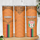 Custom Zambia Football Skinny Tumbler Come On Chipolopolo - African Pride