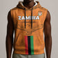 Custom Zambia Football Sleeveless Hoodie Come On Chipolopolo - African Pride