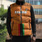 Custom Zambia Football Sleeveless Puffer Jacket Go Chipolopolo Go
