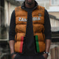 Custom Zambia Football Sleeveless Puffer Jacket Go Chipolopolo Go