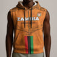 Custom Zambia Football Sleeveless Zip Hoodie Come On Chipolopolo - African Pride