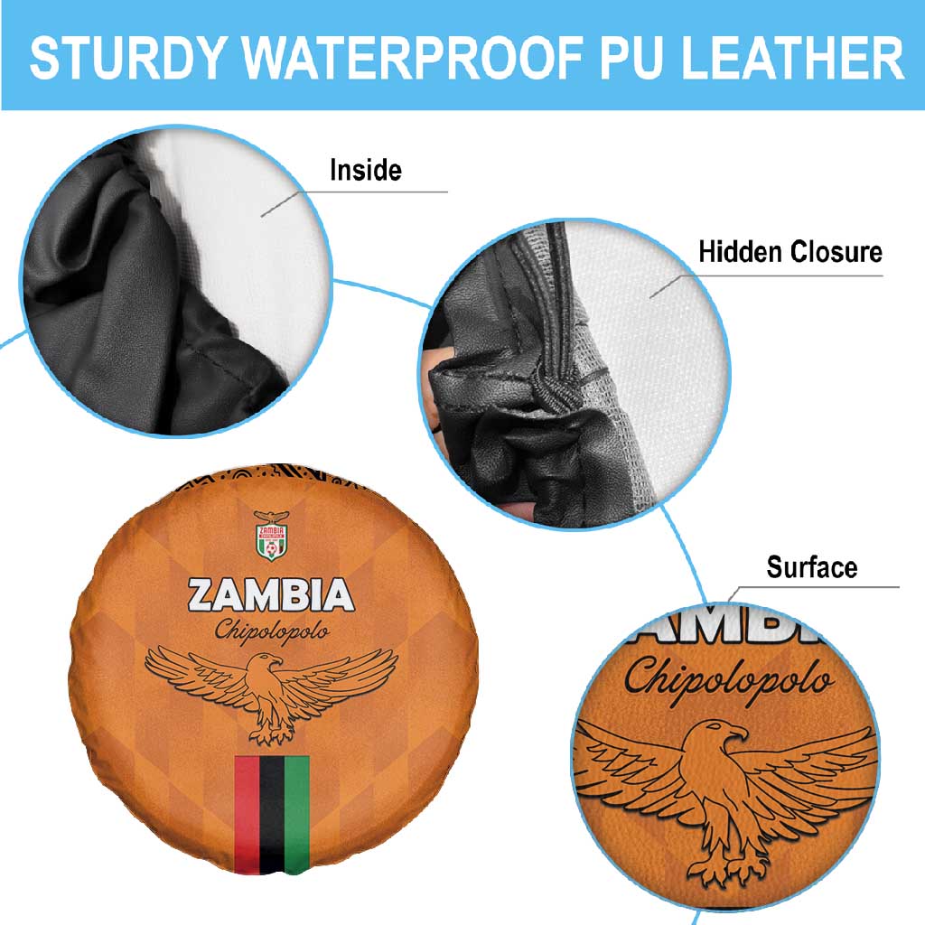 Zambia Football Spare Tire Cover Come On Chipolopolo - African Pride