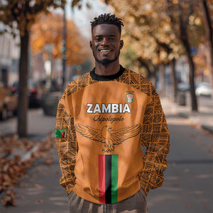 Custom Zambia Football Sweatshirt Come On Chipolopolo - African Pride