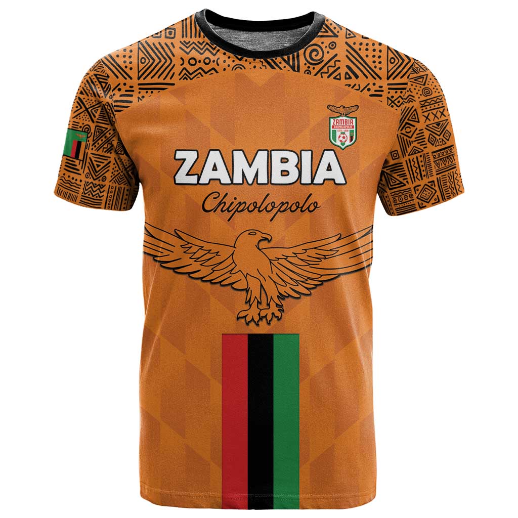 Custom Zambia Football T shirt Come On Chipolopolo - African Pride