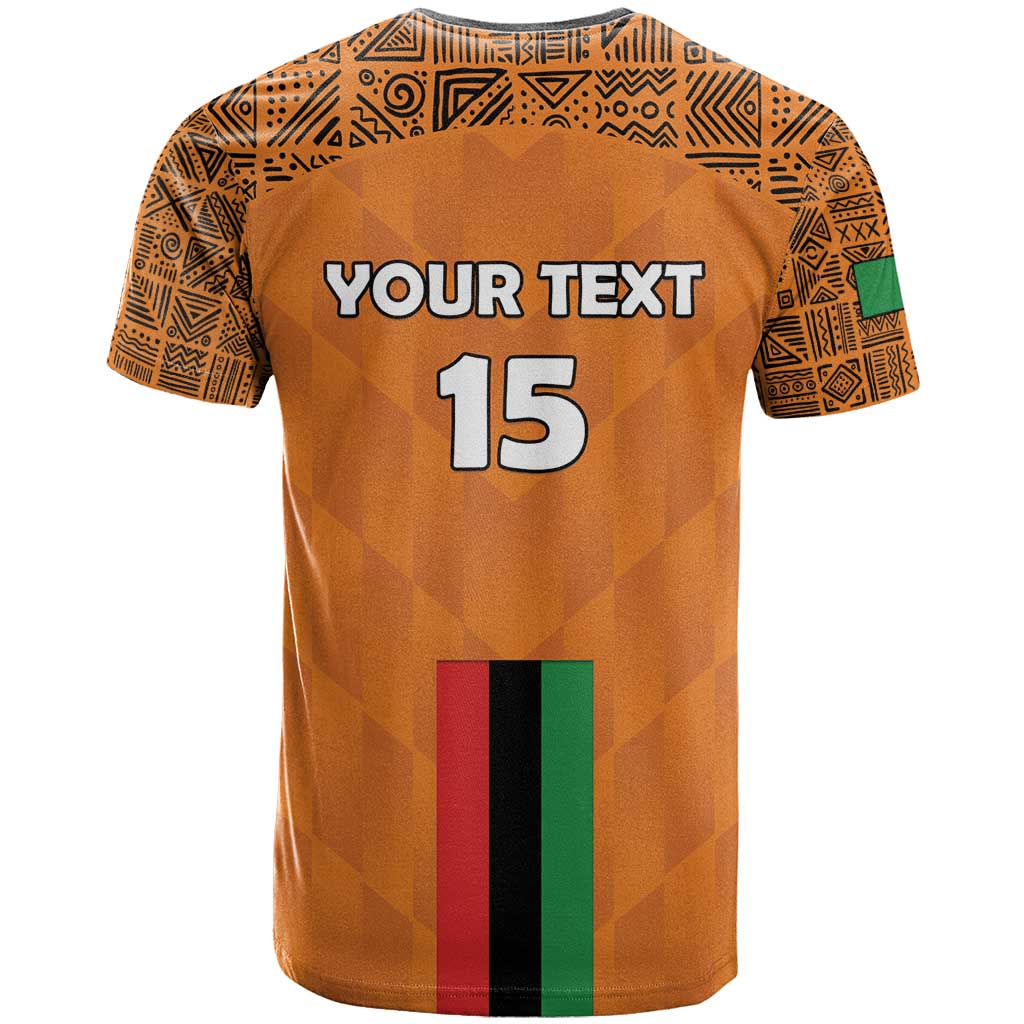 Custom Zambia Football T shirt Come On Chipolopolo - African Pride