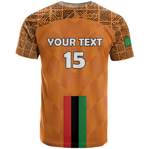 Custom Zambia Football T shirt Come On Chipolopolo - African Pride
