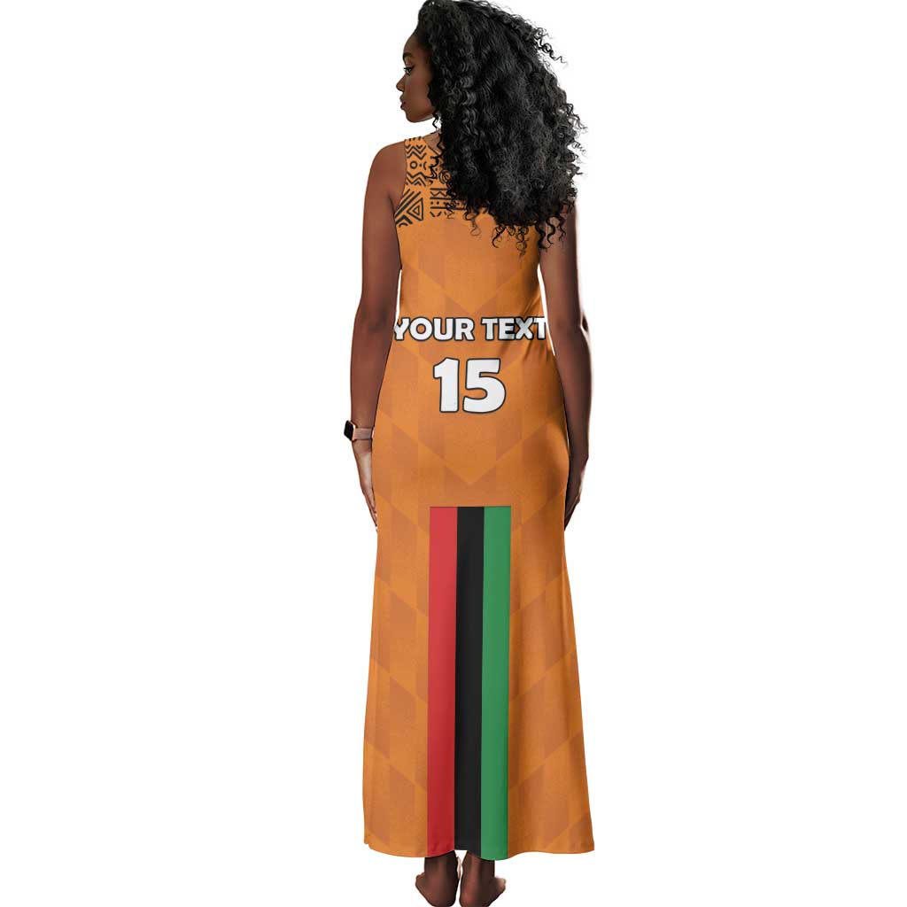 Custom Zambia Football Tank Maxi Dress Come On Chipolopolo - African Pride