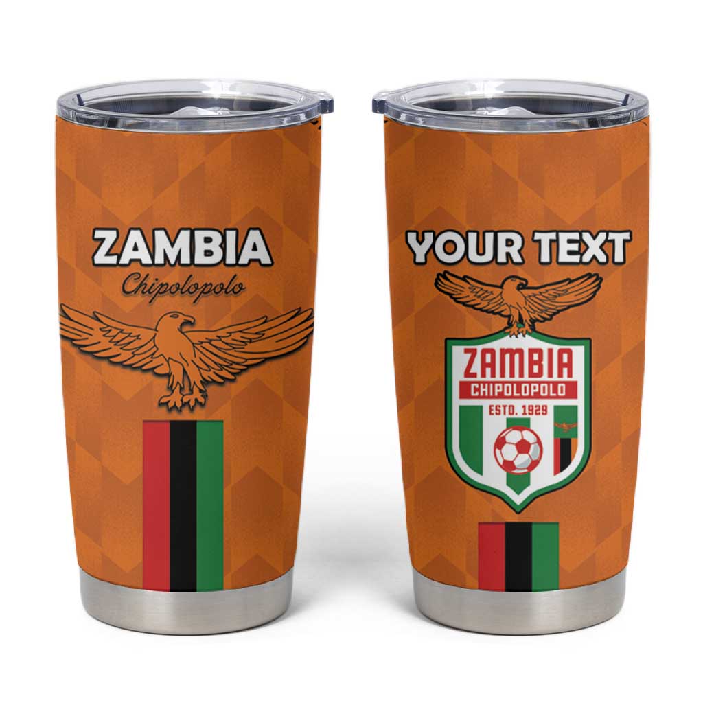 Custom Zambia Football Tumbler Cup Come On Chipolopolo - African Pride