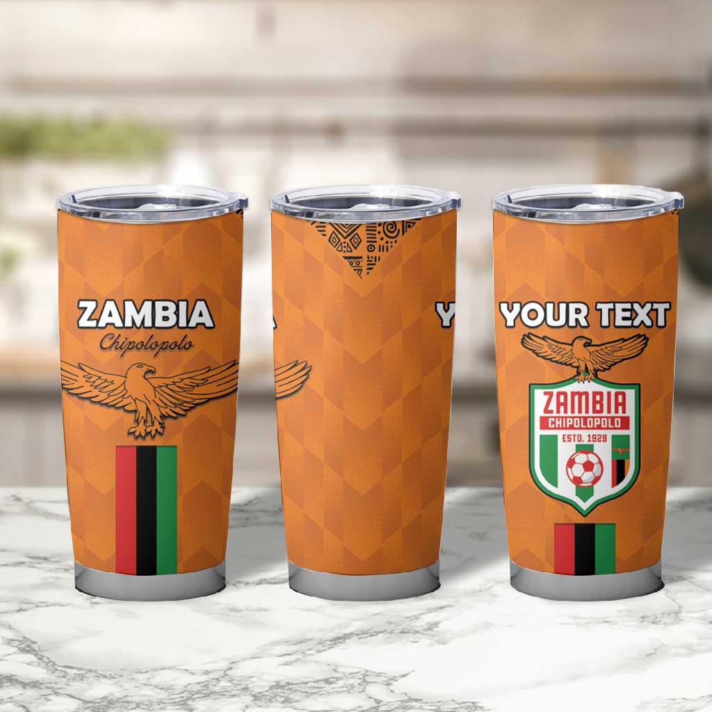Custom Zambia Football Tumbler Cup Come On Chipolopolo - African Pride