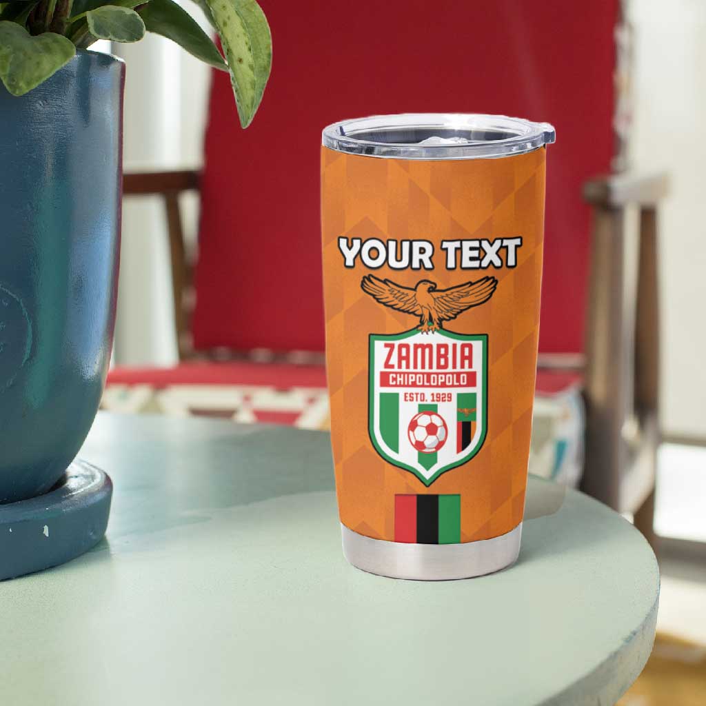 Custom Zambia Football Tumbler Cup Come On Chipolopolo - African Pride