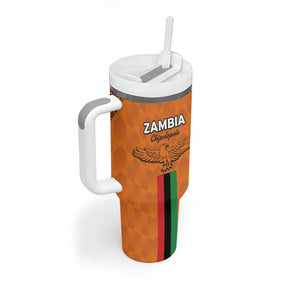 Custom Zambia Football Tumbler With Handle Come On Chipolopolo - African Pride