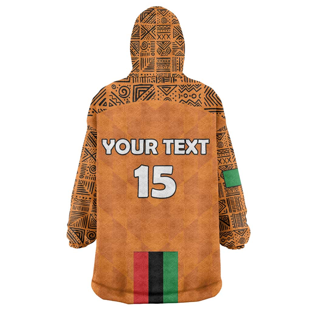 Custom Zambia Football Wearable Blanket Hoodie Come On Chipolopolo - African Pride