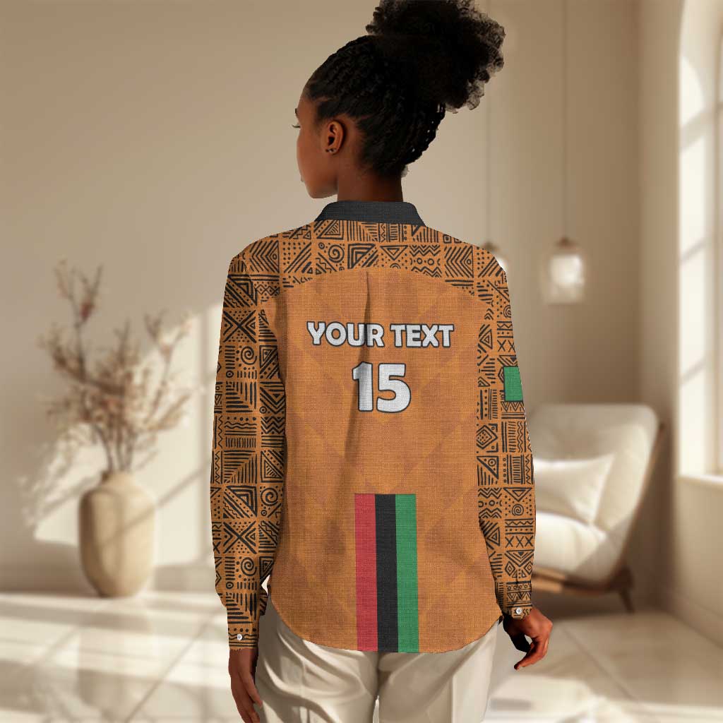 Custom Zambia Football Women Casual Shirt Come On Chipolopolo - African Pride