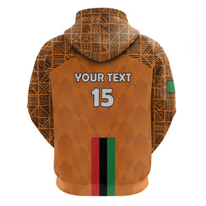 Custom Zambia Football Zip Hoodie Come On Chipolopolo - African Pride