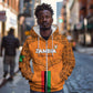 Custom Zambia Football Zip Hoodie Come On Chipolopolo - African Pride