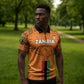 Custom Zambia Football Zipper Polo Shirt Go Chipolopolo Go